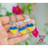 Кулон для трьох друзів "Best Friends Forever. Серце України". Кольори прапор України. Ціна за набір